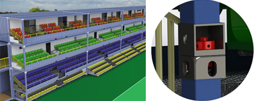 演繹綠色體育 集裝箱式模塊化看臺顛覆傳統(圖5)